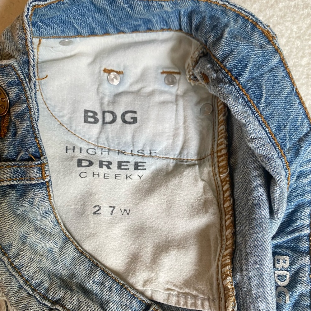 BDG High Rise Dree Cheeky denim shorts